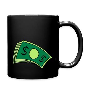 Piles d’argent de billets - Mug uni - noir - Droite