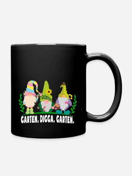 Garten, Digga. Garten. Gärtner Shirt - Tasse einfarbig - Schwarz