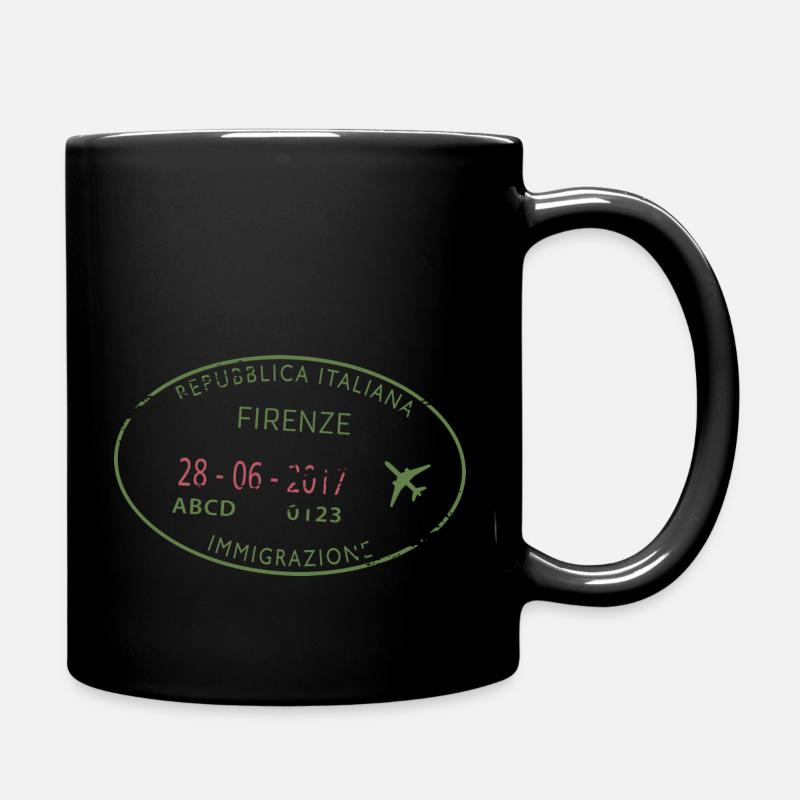 Tampon de passeport Firenze - Mug uni - noir