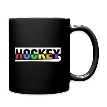 hockey field hockey field hockey indoor hockey 7m - Full Colour Mug - black - Right