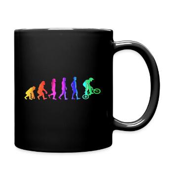 Biker Evolution - Tasse einfarbig - Schwarz - Rechts