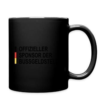 Offizieller Sponsor der Bußgeldstelle motorrad - Tasse einfarbig - Schwarz - Rechts