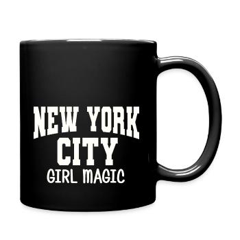 New York City GIRL Magic: New York City Girl Top - Full Colour Mug - black - Right