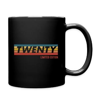 20. Geburtstag Geschenk 20 Jahre cool - Tasse einfarbig - Schwarz - Rechts