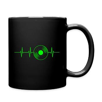 Enregistrement de la fréquence cardiaque - Mug uni - noir - Droite