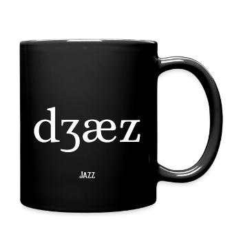 Jazz. Orthographe phonétique pour les amateurs de musique jazz - Mug uni - noir - Droite