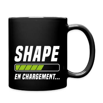 shape en chargement cadeau blague muscu humour - Mug uni - noir - Droite