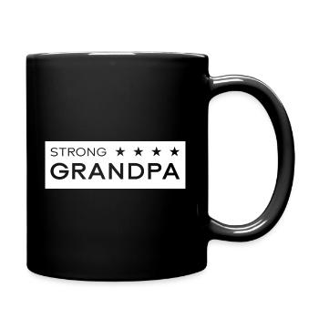 Strong Grandpa Box white - Tasse einfarbig - Schwarz - Rechts