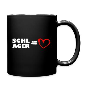 Schlager Liebe Herz Schlagerliebe Musik - Tasse einfarbig - Schwarz - Rechts