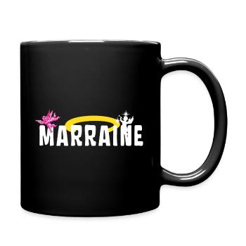 Marraine Baptême Auréole Anges - Mug uni - noir - Droite