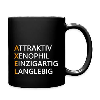 Name Axel Geschenk - Tasse einfarbig - Schwarz - Rechts