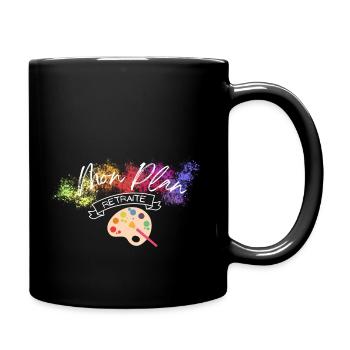 Mon plan retraite peinture - Mug uni - noir - Droite