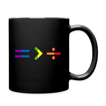 Equality Greater Than Division - Tasse einfarbig - Schwarz - Rechts