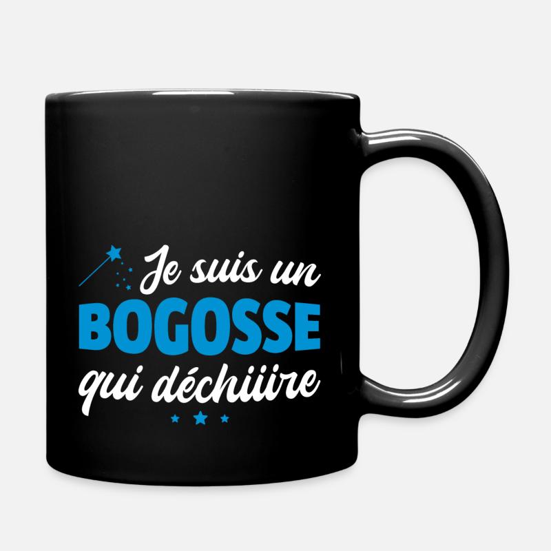 je suis un bogosse qui déchire / beau gosse - Mug uni - noir