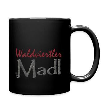 Waldviertler Madl - Tasse einfarbig - Schwarz - Rechts