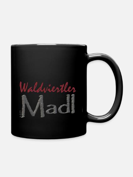 Waldviertler Madl - Tasse einfarbig - Schwarz