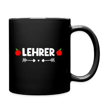 Lehrer - Tasse einfarbig - Schwarz - Rechts