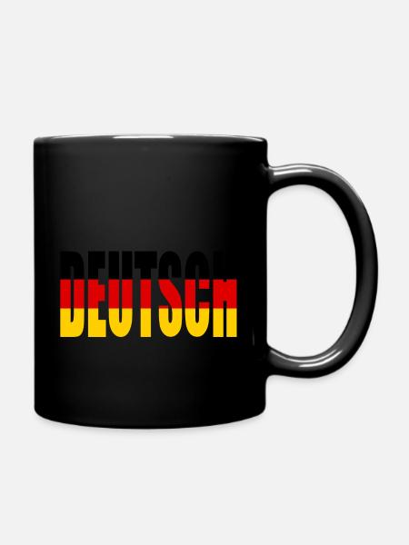 Deutsch - German - Flag - Flagge - Tasse einfarbig - Schwarz