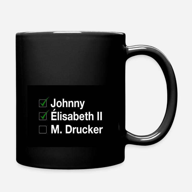 Check list Johnny Queen Drucker - Mug uni - noir
