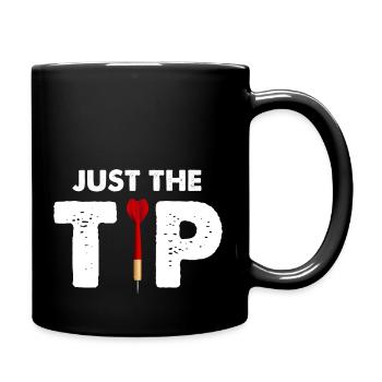just the tip Design for a dart enthusiast - Full Colour Mug - black - Right