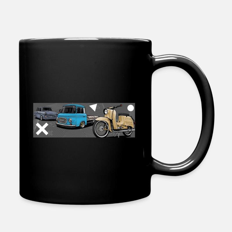 Schwalbe Trabbi Barkas // Illustration - Tasse einfarbig - Schwarz
