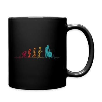 Evolution Imker Shirt - Geschenk Bienenzüchter Imk - Tasse einfarbig - Schwarz - Rechts