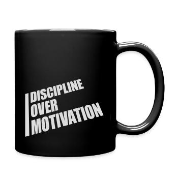 Citation de discipline sur la motivation - Mug uni - noir - Droite