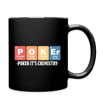 Period Table Of Elements Chemistry Playing Poker - Tasse einfarbig - Schwarz - Rechts