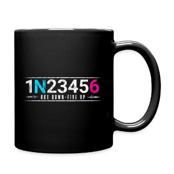 Motorcycle Gears 1N23456 Motorcyclist Gift - Full Colour Mug - black - Right