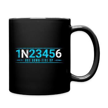 Motorcycle Gears 1N23456 Motorcyclist Gift - Full Colour Mug - black - Right
