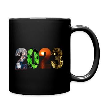 2023 Ready Set Go - Jahreswechsel - Frohes Neues - Tasse einfarbig - Schwarz - Rechts