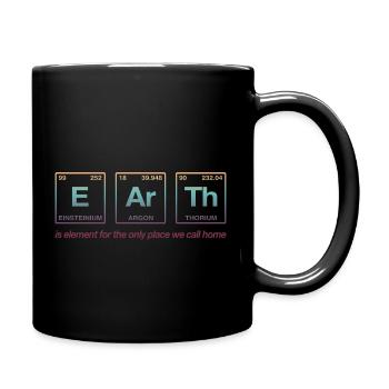 EARTH - with elements of the persiode system - Full Colour Mug - black - Right