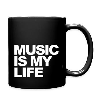 Techno-House-Tanzmusik ist mein Lebensgeschenk - Tasse einfarbig - Schwarz - Rechts