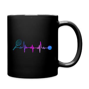 Espace de tennis Heartbeat pour joueur de tennis - Mug uni - noir - Droite
