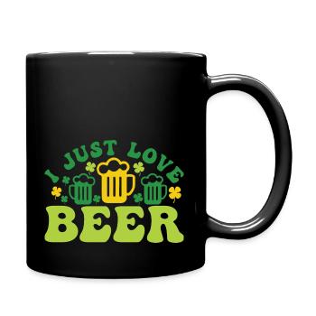 Ich liebe Bier einfach - Tasse einfarbig - Schwarz - Rechts