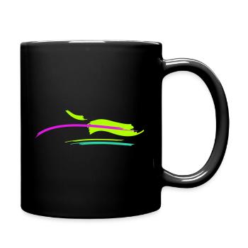 Pinsel Strich Design - Tasse einfarbig - Schwarz - Rechts