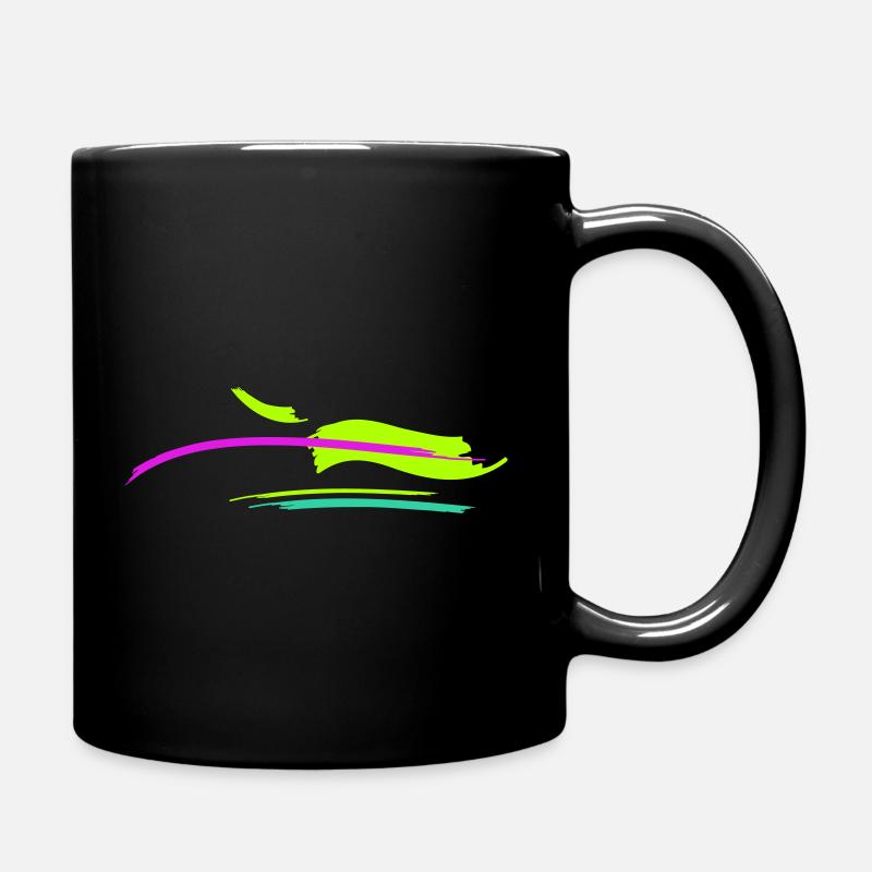 Pinsel Strich Design - Tasse einfarbig - Schwarz