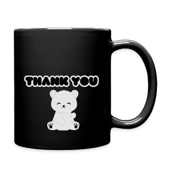 Thank You Eisbär - Tasse einfarbig - Schwarz - Rechts
