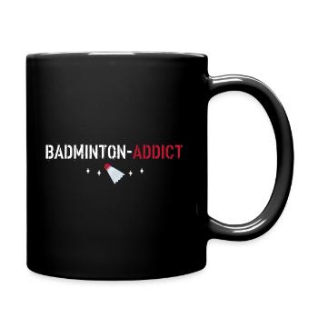 Badminton-Süchtige - Tasse einfarbig - Schwarz - Rechts
