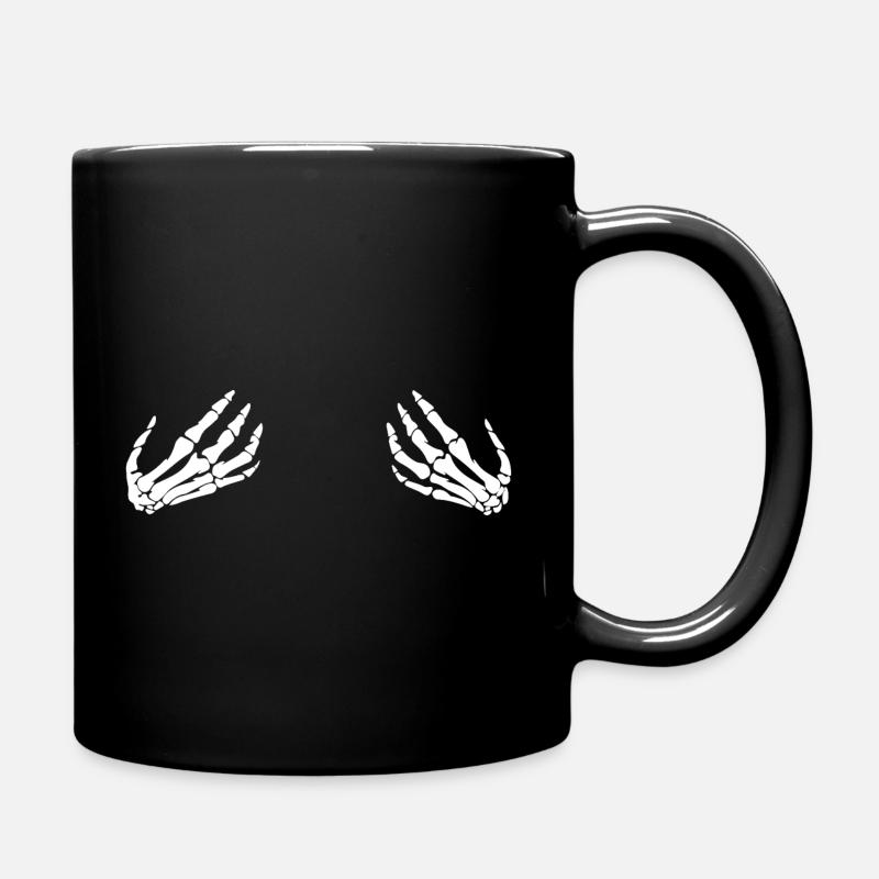 Squelette mains sur les seins - Mug uni - noir