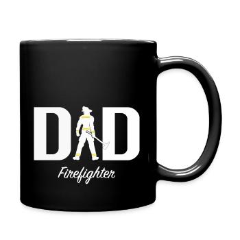Dad firefighter - Full Colour Mug - black - Right