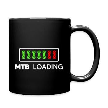 MTB Fahrrad-AKKU Fahrradkette Mountainbike - Tasse einfarbig - Schwarz - Rechts
