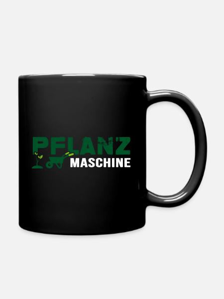 Garten Gartenarbeit Biogarten Pflanzen einpflanzen - Tasse einfarbig - Schwarz