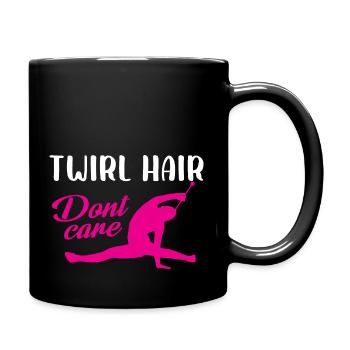 Tourbillonner les cheveux Ne vous en souciez pas - Mug uni - noir - Droite