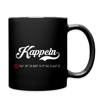 Kappeln Koordinaten - Tasse einfarbig - Schwarz - Rechts