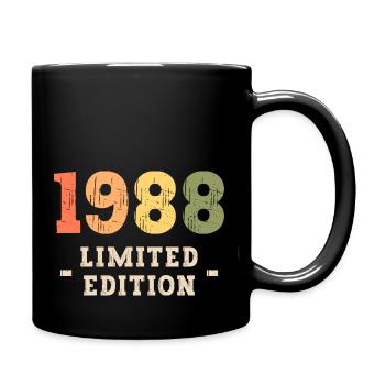Born in 1988 Limited Edition Men & Women Birthday - Full Colour Mug - black - Right