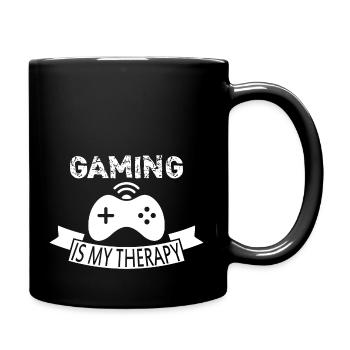Gaming Therapie - Tasse einfarbig - Schwarz - Rechts