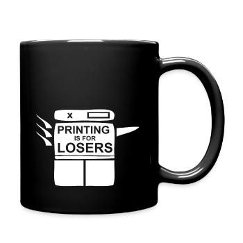 Copier uniquement les perdants | L’impression est pour les perdants - Mug uni - noir - Droite