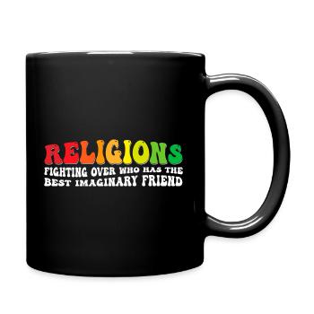 Funny Atheist Science - Religion and its - Full Colour Mug - black - Right