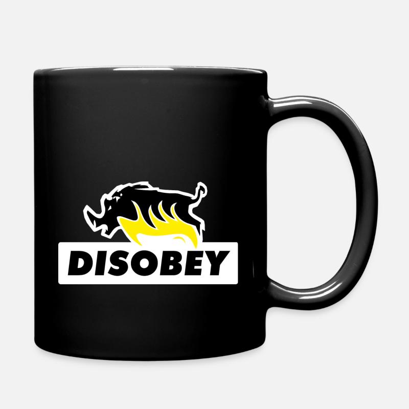 Disobey Wildschein - Tasse einfarbig - Schwarz